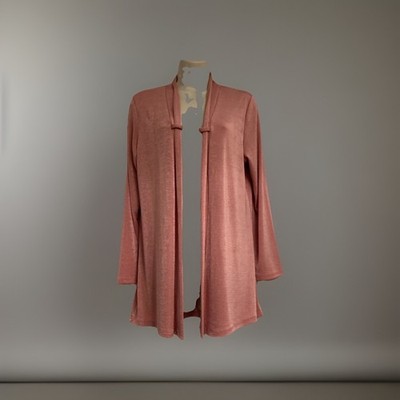 Julipa rosa Strickjacke Größe 12. Edge To Edge Glanz schönes Langarmshirt. Sommer