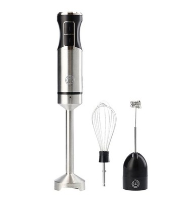 Immersion Blender Handheld Electric Whisk Milk Frother 400W MasterChef Stainless