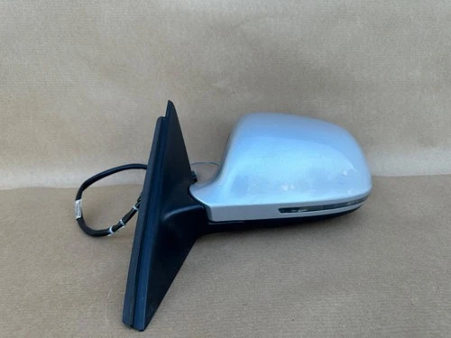 2009-2011 Audi A6 Left Driver Side View Mirror w/ BSA , OEM Silver Color