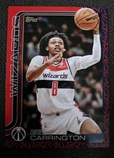 2025-26 Topps Basketball Bub Carrington #97 Team Border SSP Case Hit Wizards