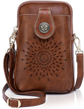 Small Crossbody Bags for Women, Lightweight Vegan Leather Cell Phone Purse, Cute