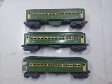 3 LIONEL POST-WAR PASSENGER CARS 2440, 2440 & 2441 Illuminated  Knuckle Couplers