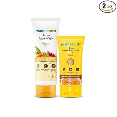 Mamaearth Butan Cleanse & Sun-Shield Combo | Butan Face Wash - 100 ml & Butan...