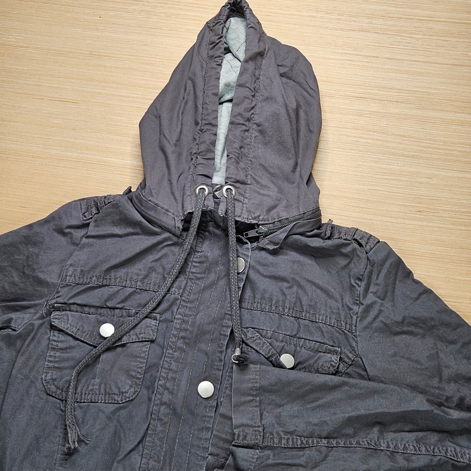 Removable Hooded Gray Size M Ymi Collection