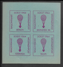Soest 1964 Westfalenpost Lot balonem Berlin/Münster/Gebrasa/Tropi