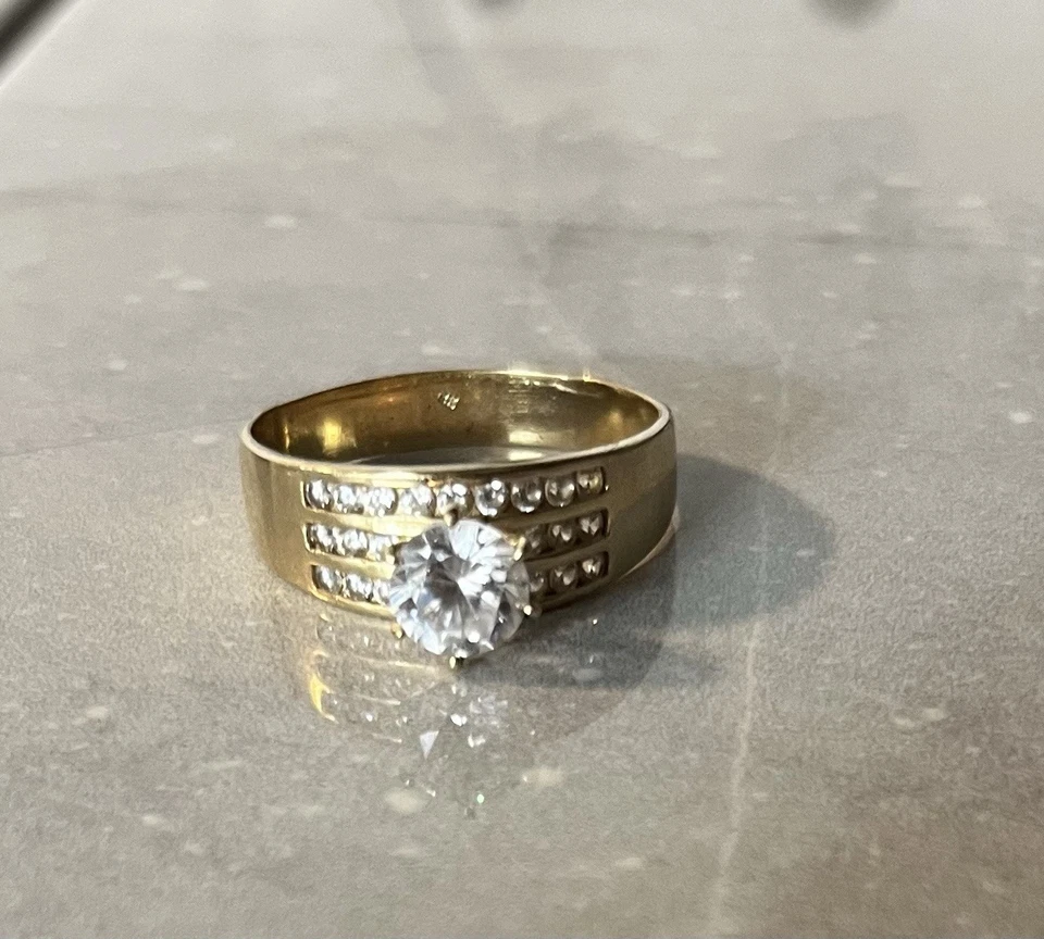 Anillo De Oro 14 Quilates Para Mujer De Compromise Foto 4 de 4