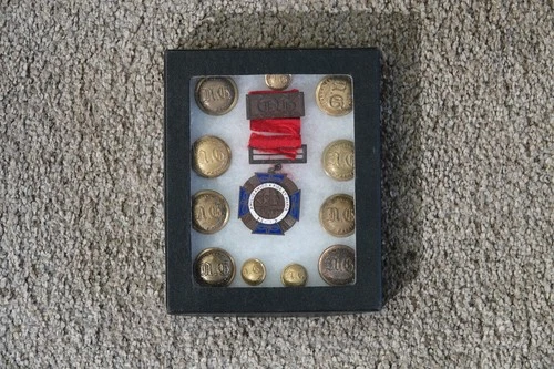 RARE CIVIL WAR ERA PA NATIONAL GUARD 2nd Reg.BUTTONS (PA38A) & Nat. Guard MEDAL