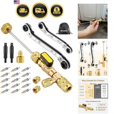 23pcs Valve Core Removal Tool And Hvac Service Wrench Set With 15 Upgraded ... 23pcs Valve Core Removal Tool And Hvac Service Wrench Set With 15 Upgraded ...