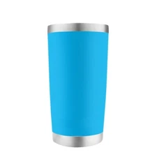 Ezprogear 20 oz Sky Blue Stainless Steel Tumbler Double Wall w/Straw & Lid