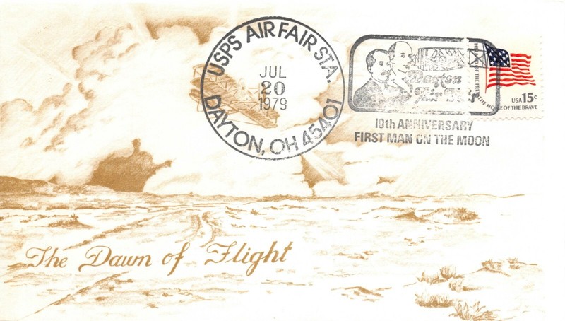 10th ANNIVERSARY APOLLO 11 DAWN OF FLIGHT DAYTON, OH CACHET 7/20/79 -  SC#1597