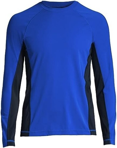 Neu mit Etikett Lands' End Herren Rundhalsausschnitt Langarm Hautausschlag UPF 50 L $ 60 FLI155 - Bild 5 von 5