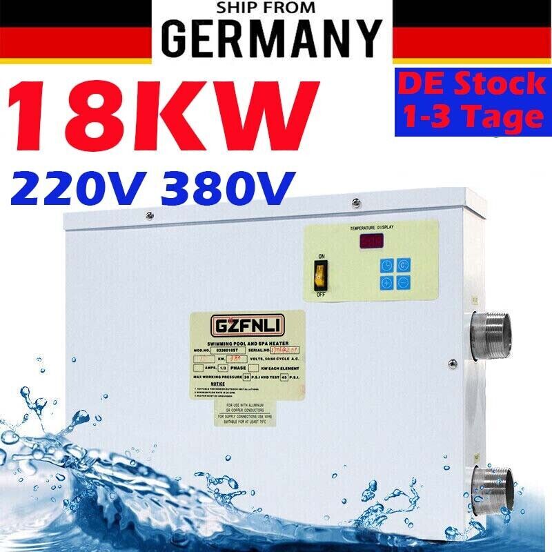 Calefacción de piscina 18KW SPA calefacción de piscina termostato intercambiador de calor piscina bomba de calor