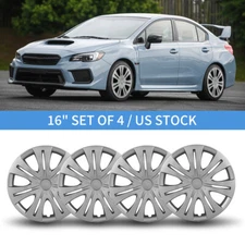 4 Pack For Subaru Impreza 16" Hubcap Wheel Rim Cover Snap On Hub Cap R16 Silver