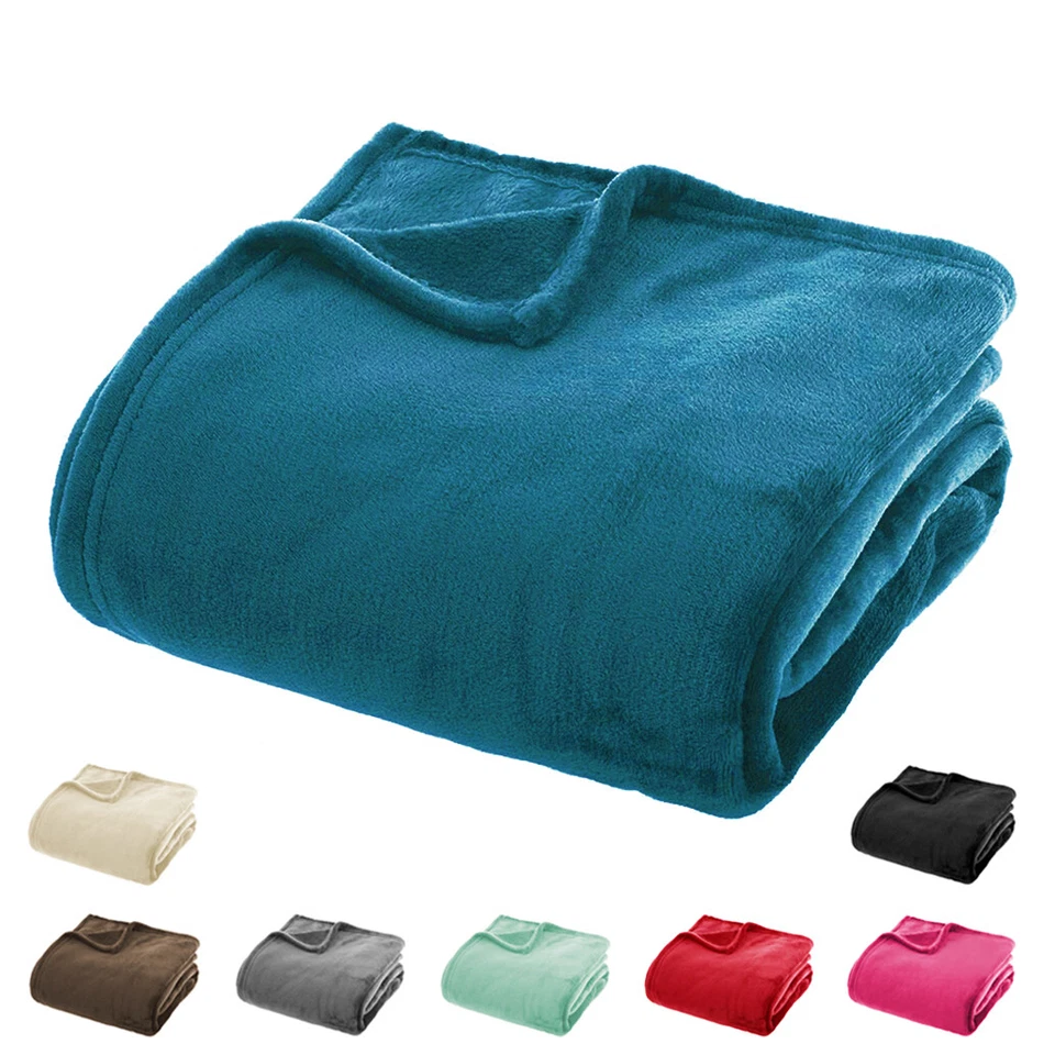 Plaid coperta soffice caldo pile letto divano matrimoniale mezza piazza singolo