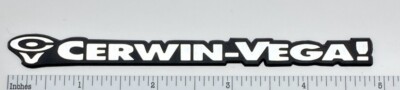 Cerwin-Vega! Custom Made Incised Logo - Incised Silver and Black 