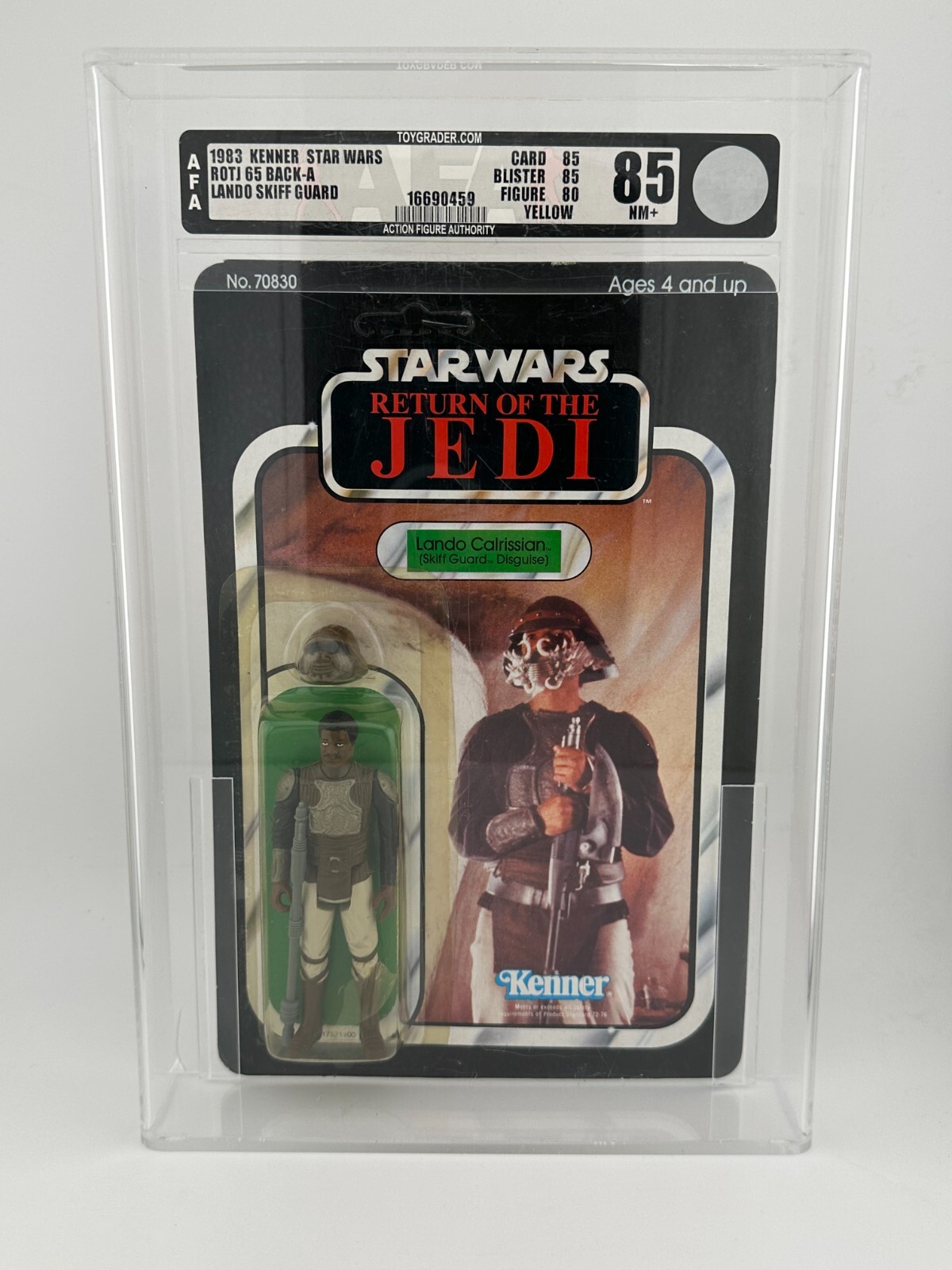 Unpunched Kenner 1983 Star Wars ROTJ Lando Skiff Guard 79 Back CAS AFA 85 NM+