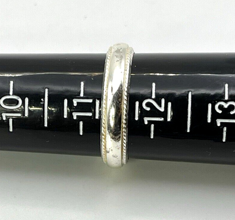 Vtg SU Solid Sterling Silver 925 SIMPLE BAND RING… - image 6