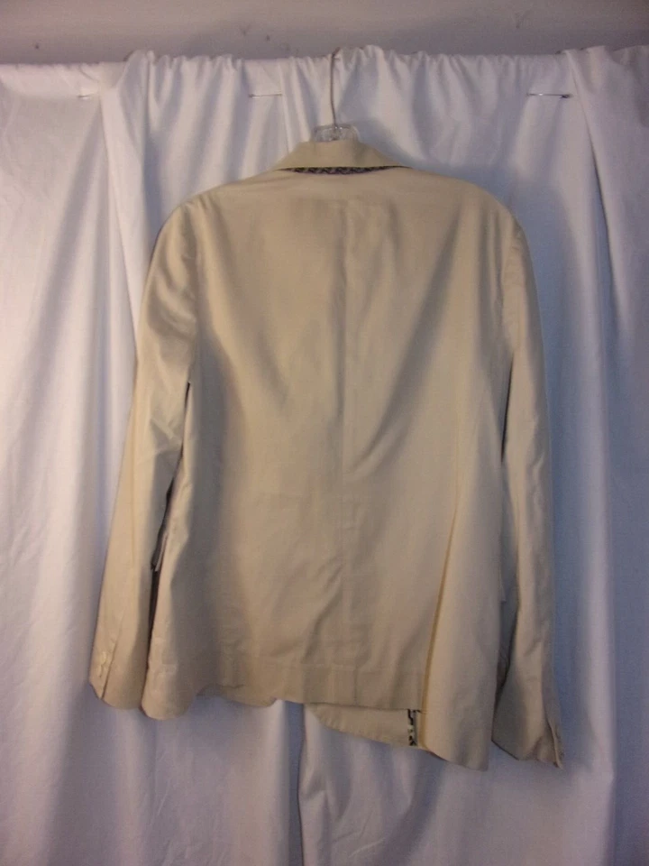 Chaqueta ligera mediana de algodón beige/tostado Etro Milano para dama en muy buena condición Foto 4 de 4