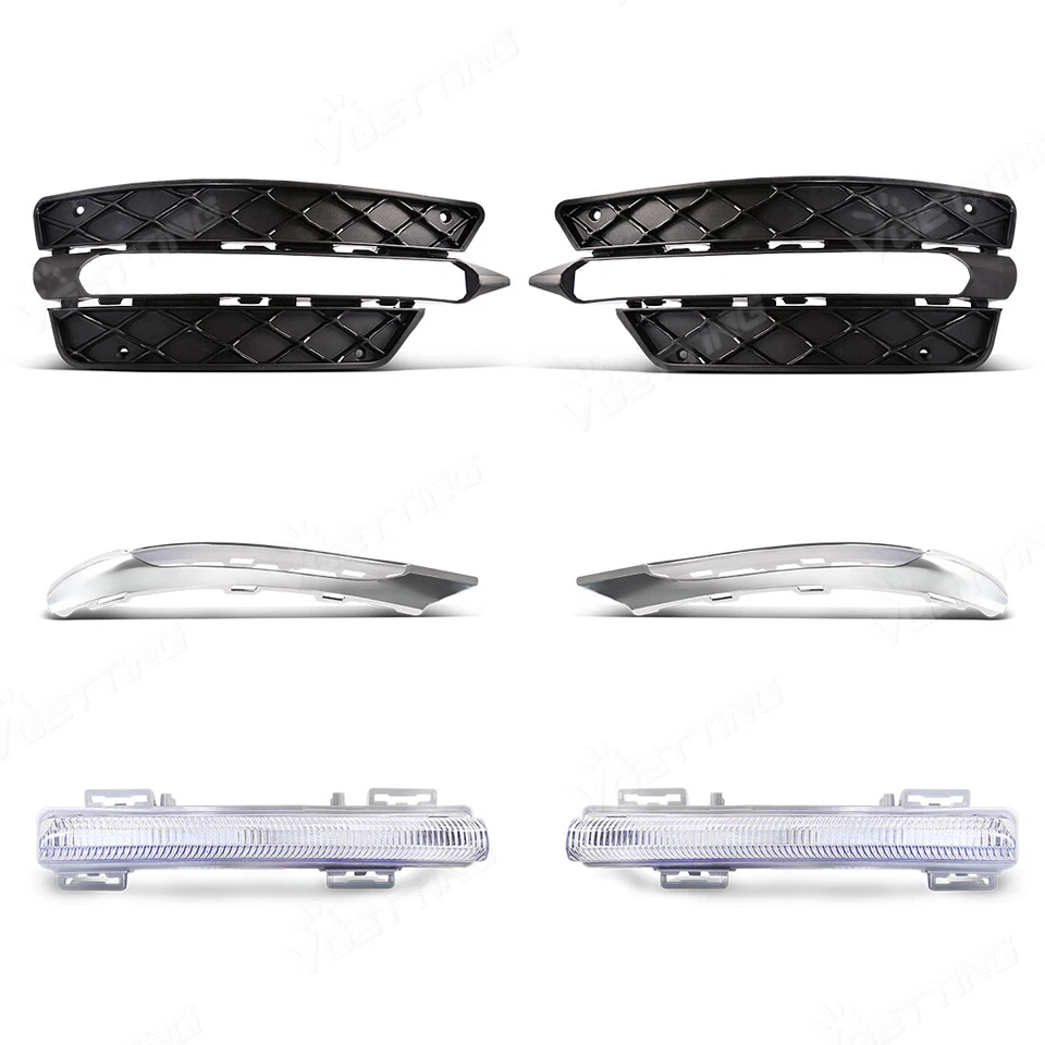 For Mercedes-Benz W204 C-Class 2013-2014 LED Daytime Running Light Fog Lamp DRL Foto 4 de 4