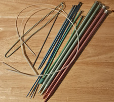 Small lot of Knitting Needles  5 Pairs Knitting 2 Circular and Stitch Holder