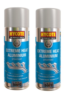 2x VHT Aluminium Hochtemperatur Sprühlack bis 450°C für Motor Auspuff