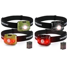 Everbrite Headlamp Flashlight w/3 Modes Black/Green 300 Lumens 1PK/2PK w/Battery