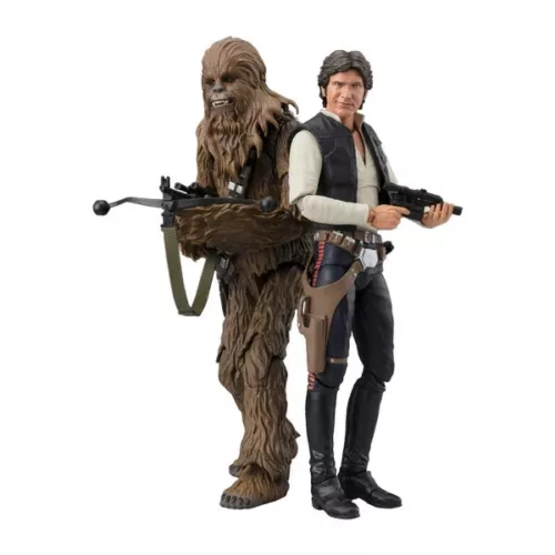 Bandai S.H.Figuarts Guerra de las Galaxias Nueva Esperanza A Han Solo y Chewbacca Versión Clásica PSL