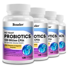 PROBIOTICS 120 Billion CFUs With Prebiotics  Digestive Enzymes General Wellness