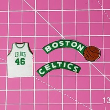 Boston Fabric Iron-On Applique Patches Sport Logo Boston Celtics Basketball