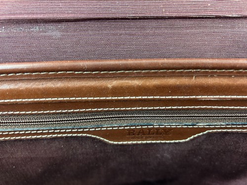 Vintage Leather BALLY Business Executive Professional Briefcase Bags Mens - Picture 14 of 15