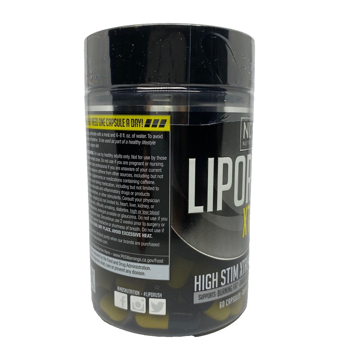 NDS Nutrition LipoRush XT Thermogenic Fat Burner - 60 Caps for