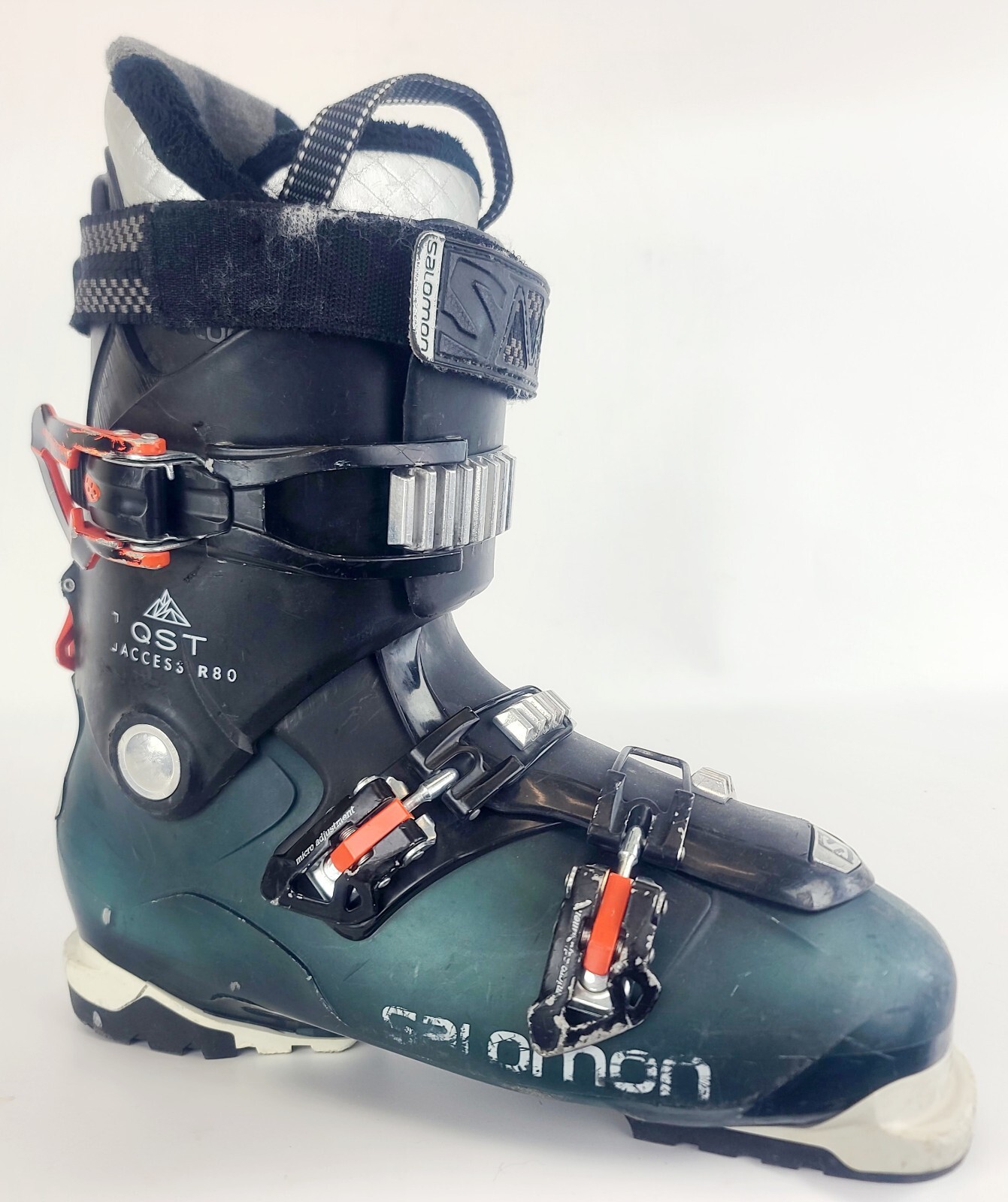 Scarponi da sci Salomon Quest Access R80 USATI $430 da uomo verdi USA taglia 10 Mondo 28
