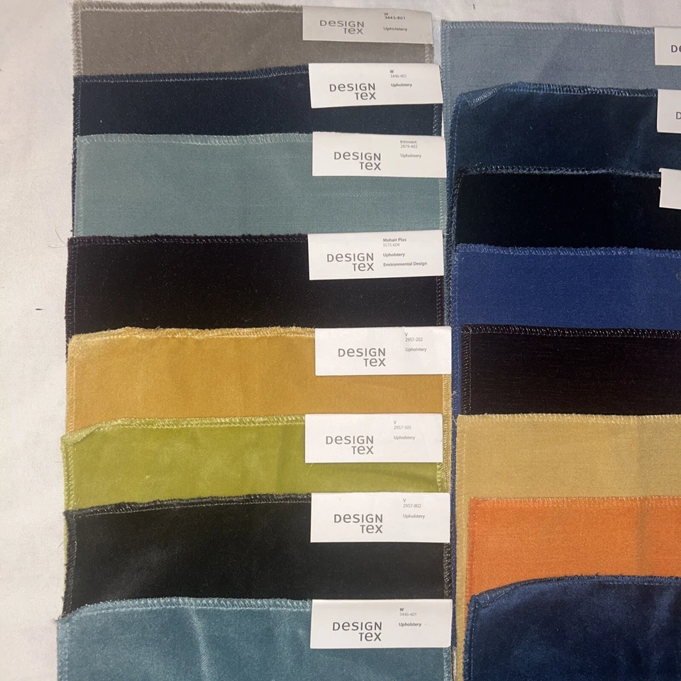 DESIGN TEX Designer Interior Upholstery Samples 25 Swatches Performance Velvet - Image 2 of 4