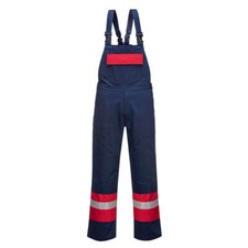 Image of Portwest Bizflame Work Bib and Brace Hi Vis Welding Flame Resistant Workwear F57