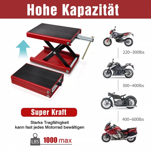 500 kg Motorradheber Motorradhebebühne Montagebock Motorrad Heber Hebebühne DHL - Bild 4 von 12