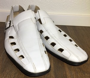 mens white sandals closed toe