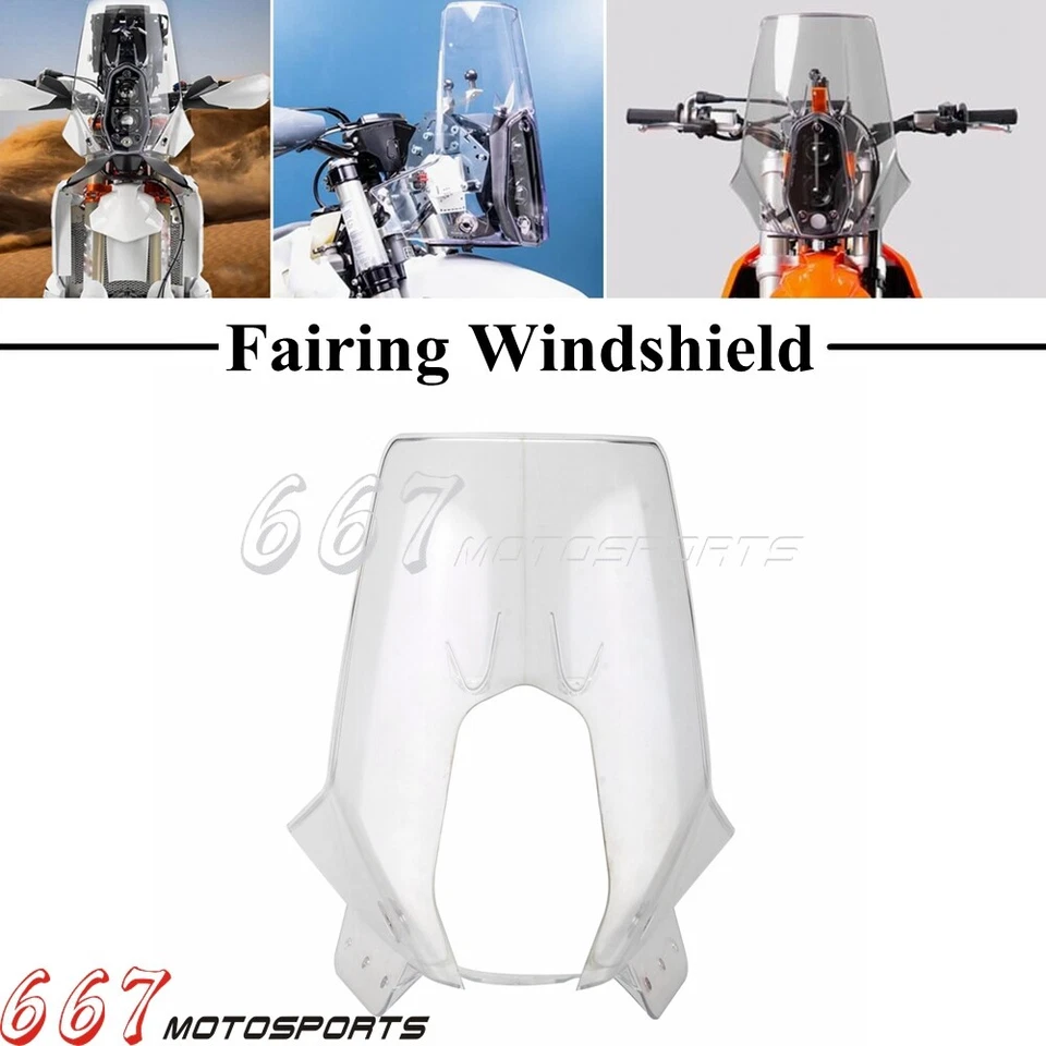 Motocross Windshield For KTM 450 Rally Replica Enduro 690R 790 890 Adventure R - Image 2 of 4