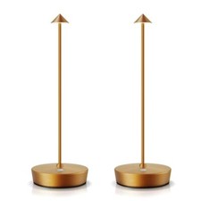 2 Pack Cordless Table Lamps Rechargeable, 6000mAh Battery Operated 2 Pack Gold