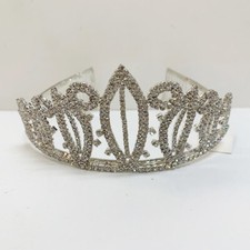 New Women's Silver Rhinestone Marquise Shaped Fancy Tiara Headpiece