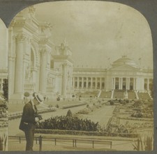 PALACE OF LIBERAL ARTS + GOVT BLDG, VINT STEREOVIEW