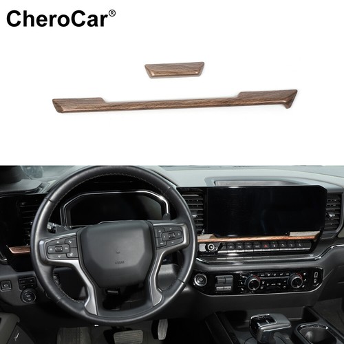 2X Tiras decorativas para panel de tablero de instrumentos de coche moldura para Chevy Silverado 2022+ - Imagen 13 de 14