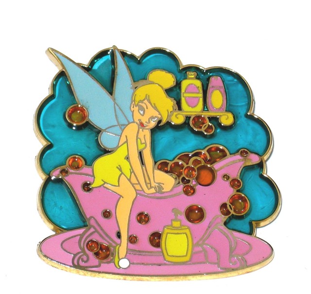 RARE LE 250 Disney Pin Tink Tinker Bell Bath Time Fun Stained Glass