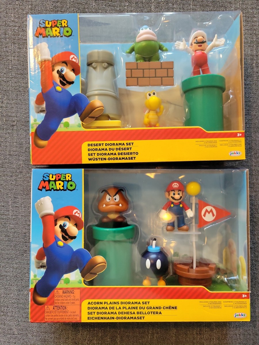 SUPER MARIO Nintendo Acorn Plains & Desert Diorama Jakks 2.5