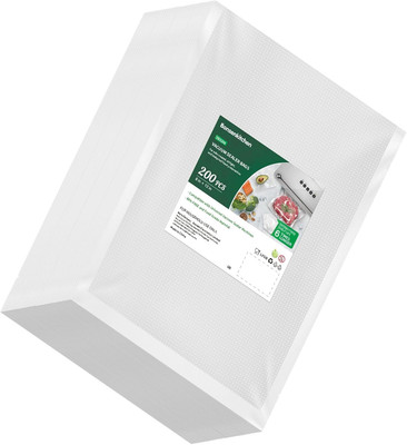 Precut Vacuum Food Sealer Bags 200 Quart 8'' X 12'', BPA Free, Commercial Grade Te