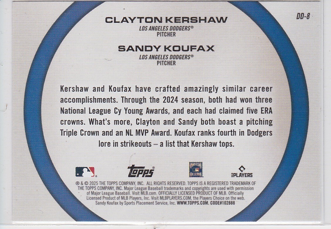 2025 Topps Series 2 CLAYTON KERSHAW Sandy Koufax DYNAMIC