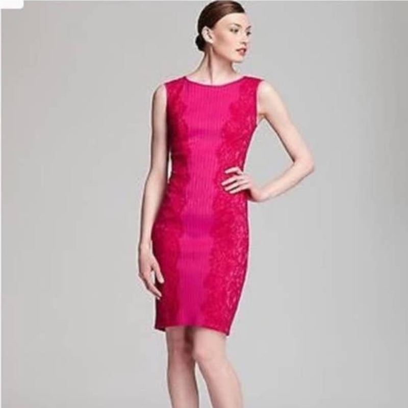 NWT Tadashi Shoji Pink lace sheath sleeveless dress in size med NWT Tadashi Shoji Pink lace sheath sleeveless dress in size med