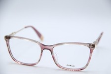 NEW FURLA VFU 390S COL. 0VBL PINK HORN GOLD AUTHENTIC FRAMES EYEGLASSES 53-16