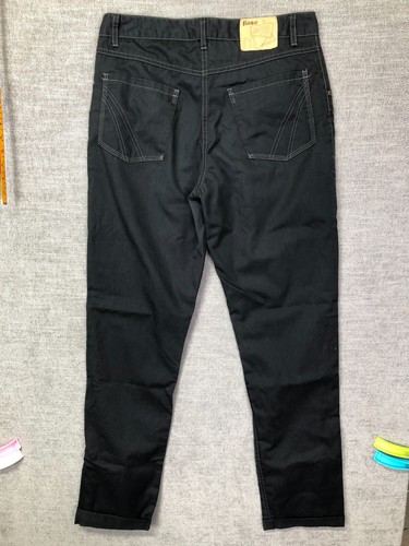 McDonald’s Timeless Elements Uniform Pants Womens 6 30 Black Yellow Retro - Picture 9 of 13