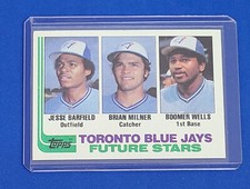 1982 TOPPS #203 BLUE JAYS FUTURE STARS RC JESSE BARFIELD ROOKIE BASEBALL CARD  a. rookie card picture