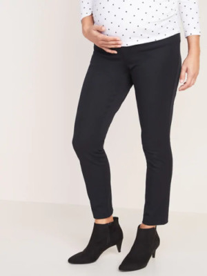 -Old Navy Maternity Side Panel Pixie Ankle Pants Size 2- Black- NWT S#257353